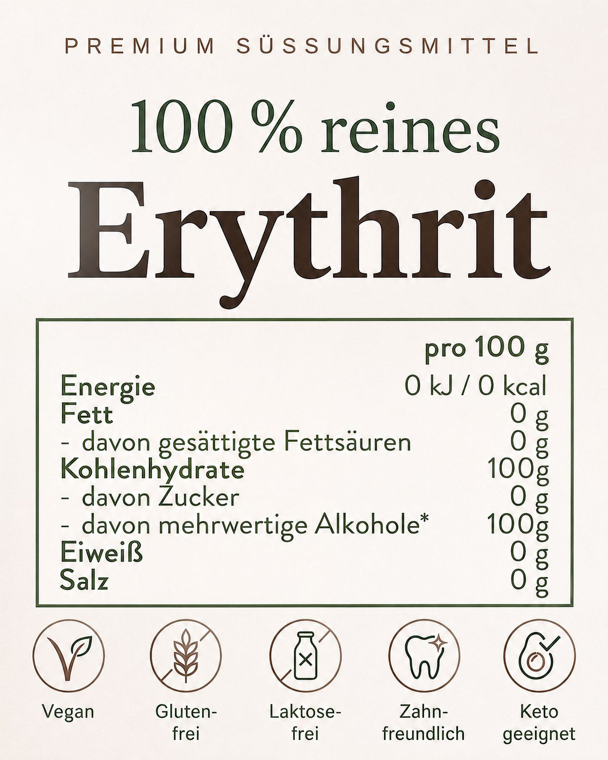 6 Erythrit zucker