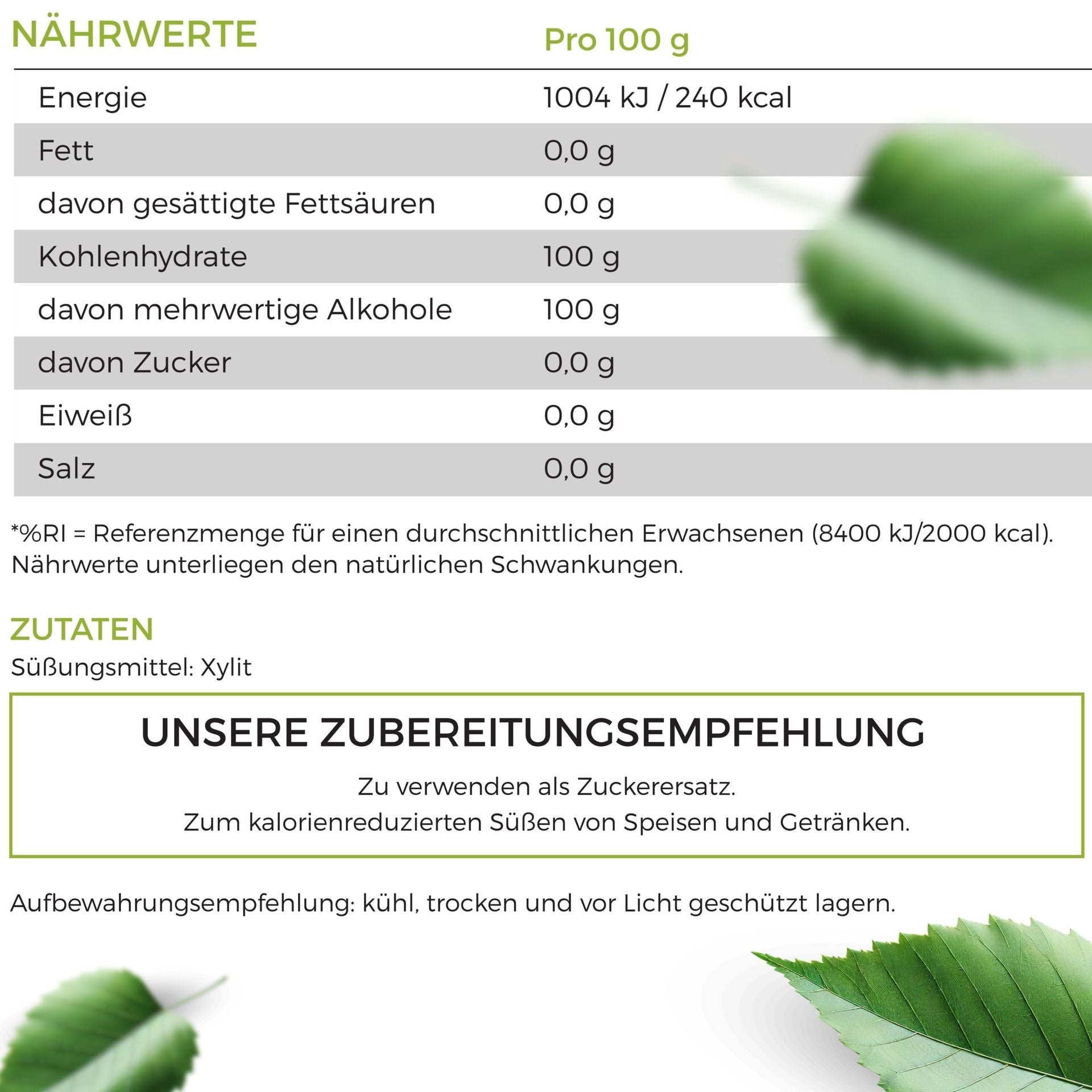 3 Bio Xylit Zucker